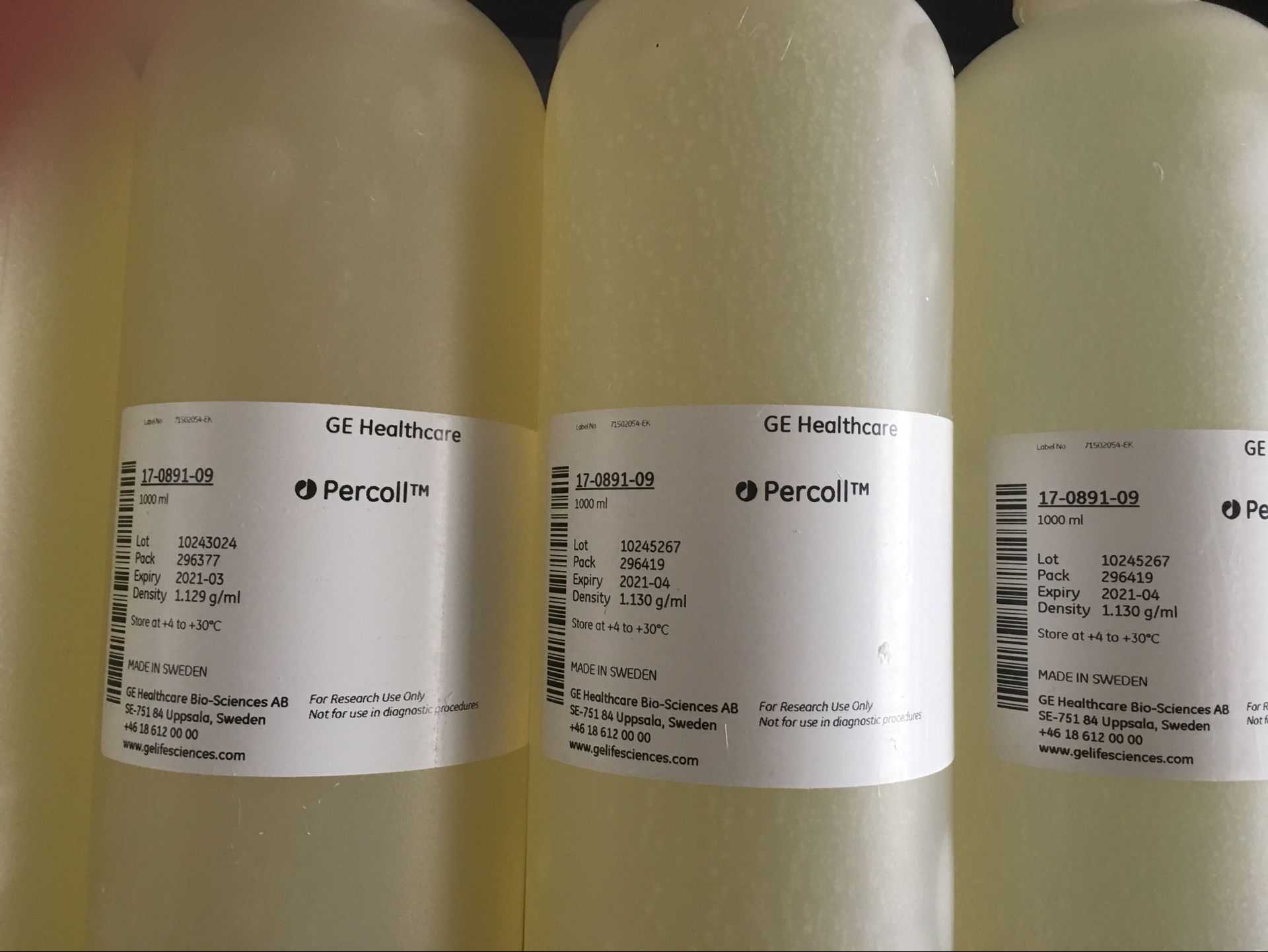 Percoll细胞分离液 17-0891-01 1L瓶GE现货